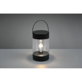 TRIO Reality R55336132 CAMARGO venkovní stolní lampička SMD LED 0,1W černá matná, časovač
