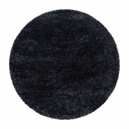 Ayyildiz koberce Kusový koberec Brilliant Shaggy 4200 Black kruh - 80x80 (průměr) kruh cm - Mujkoberec.cz