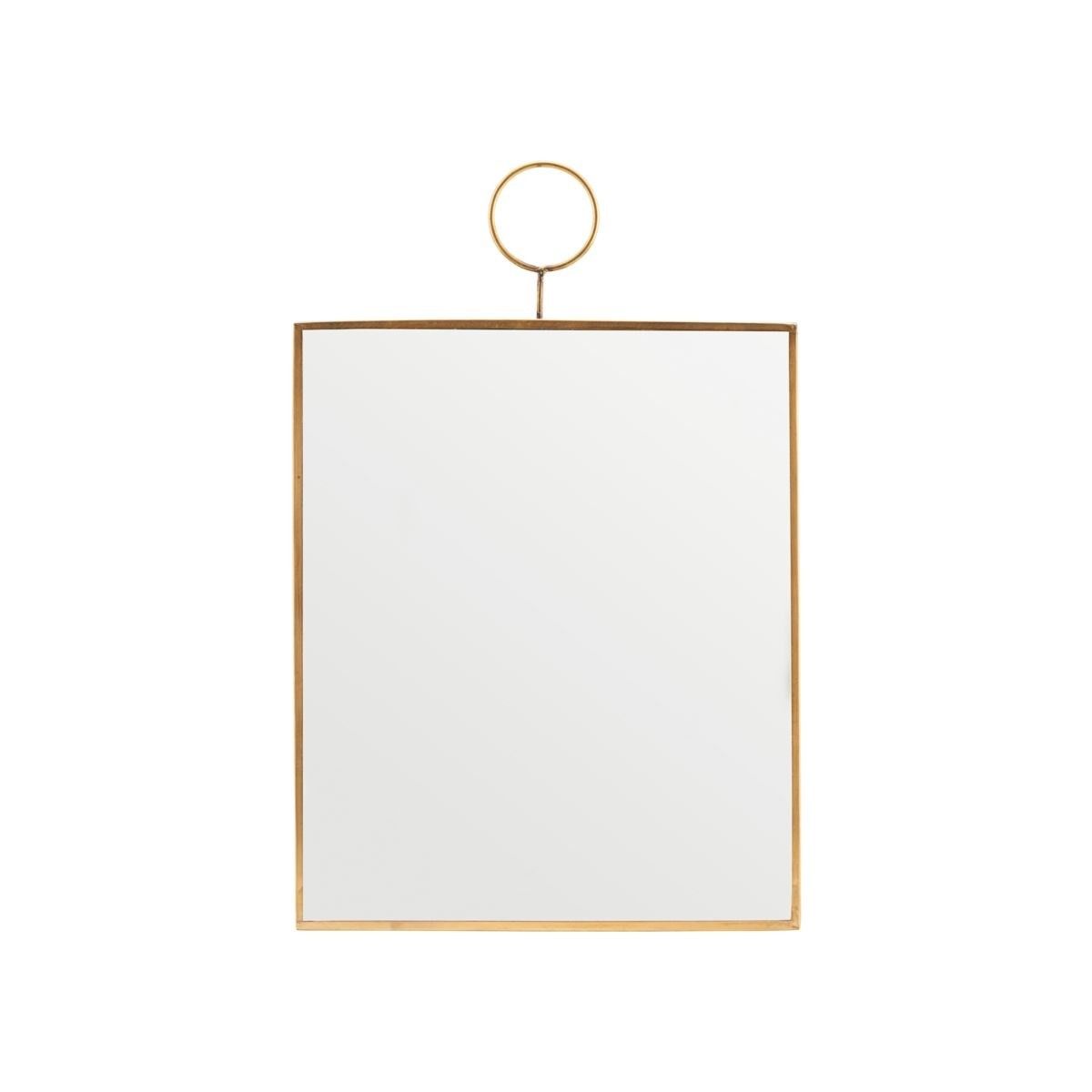 Zrcadlo ve zlatém rámu 30x25 cm LOOP House Doctor - zlaté - Homein.cz