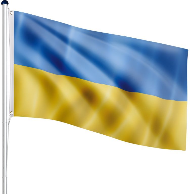 FLAGMASTER Vlajkový stožár vč. vlajky Ukrajina, 650 cm - Kokiskashop.cz
