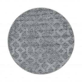 Ayyildiz koberce Kusový koberec Pisa 4702 Grey kruh - 80x80 (průměr) kruh cm Mujkoberec.cz