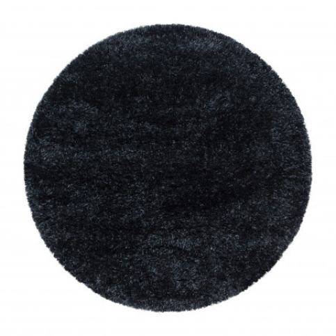 Ayyildiz koberce Kusový koberec Brilliant Shaggy 4200 Black kruh - 80x80 (průměr) kruh cm Mujkoberec.cz