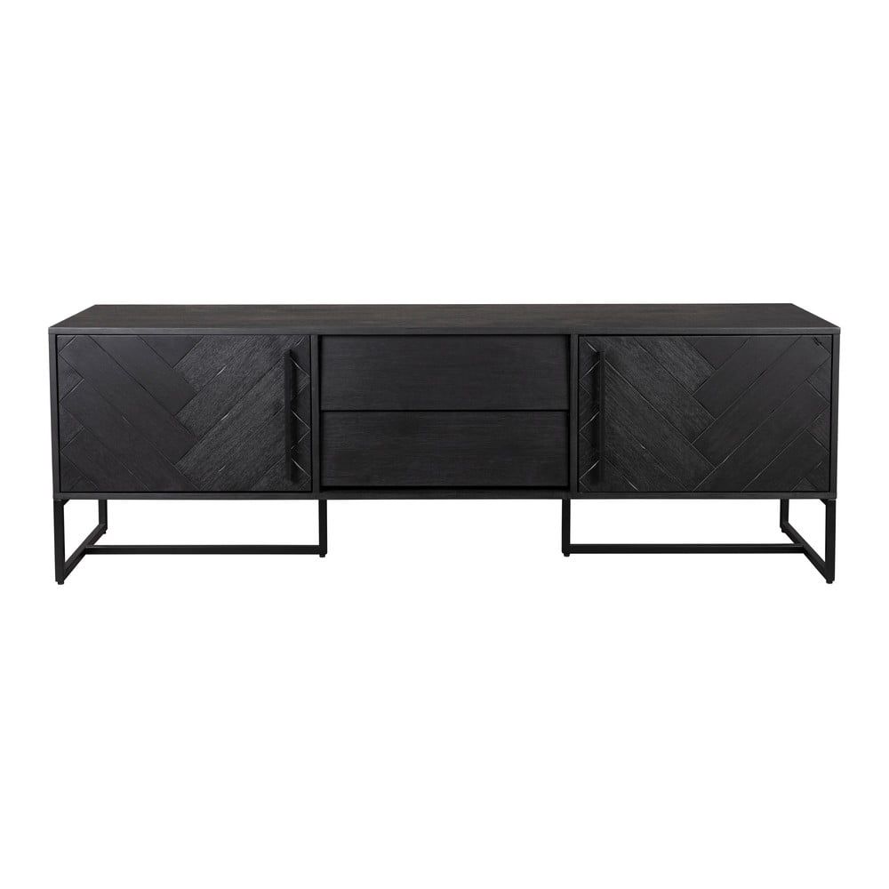 Černý TV stolek v dekoru exotického dřeva 180x60 cm Class - Dutchbone - Bonami.cz