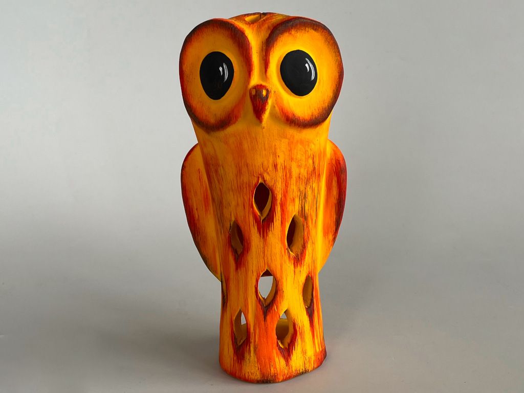 Sova štíhlá na svíčku oranžová Keramika Andreas - Keramika Andreas
