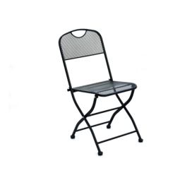 Černá kovová zahradní židle - Rojaplast