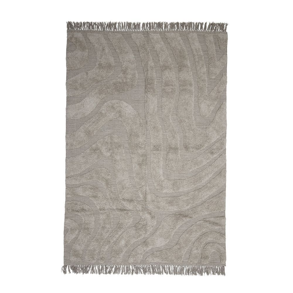 BLOOMINGVILLE Bavlněný koberec ELAINE šedý 210x150 cm - iodesign.cz