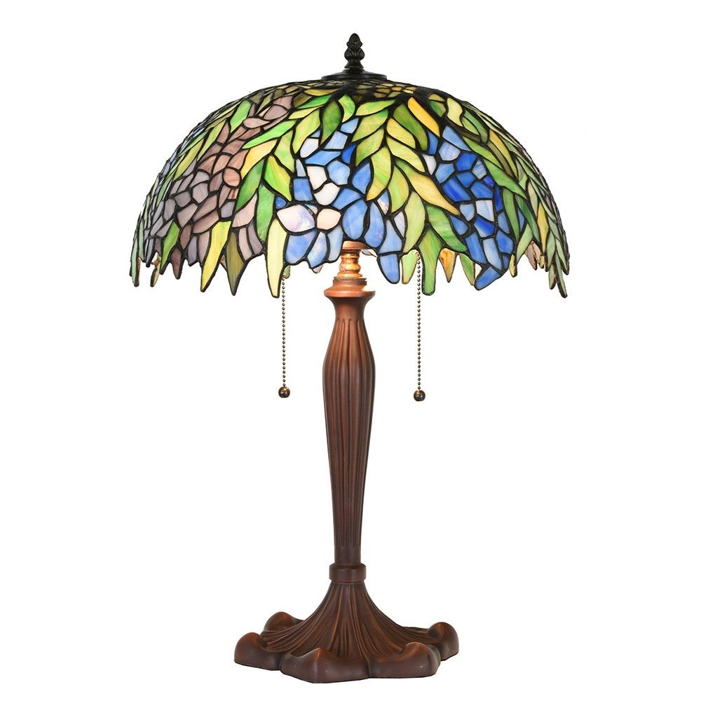 Stolní lampa Tiffany lampa Rousse - Ø 41x60 cm E27/max 2x60W Clayre & Eef - LaHome - vintage dekorace