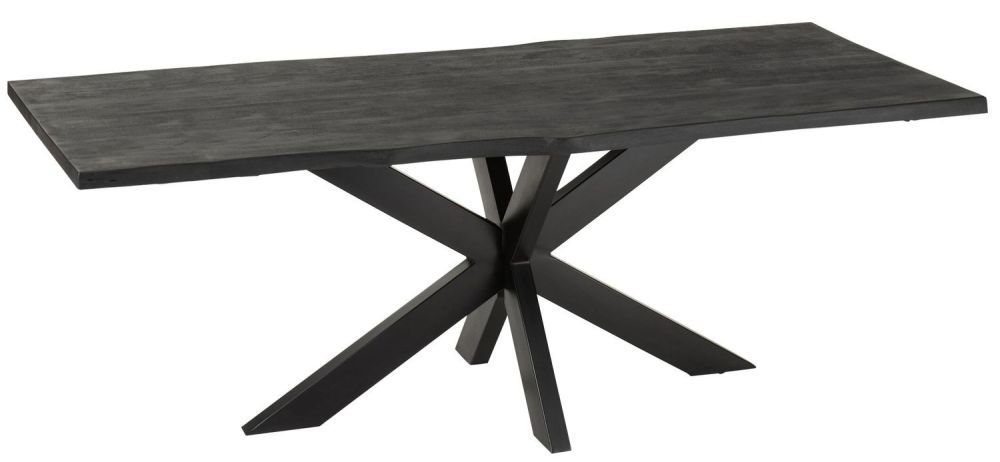 Černý obdélníkový jídelní stůl s deskou z mangového dřeva Gerard Mango - 200*90*76 cm J-Line by Jolipa - LaHome - vintage dekorace