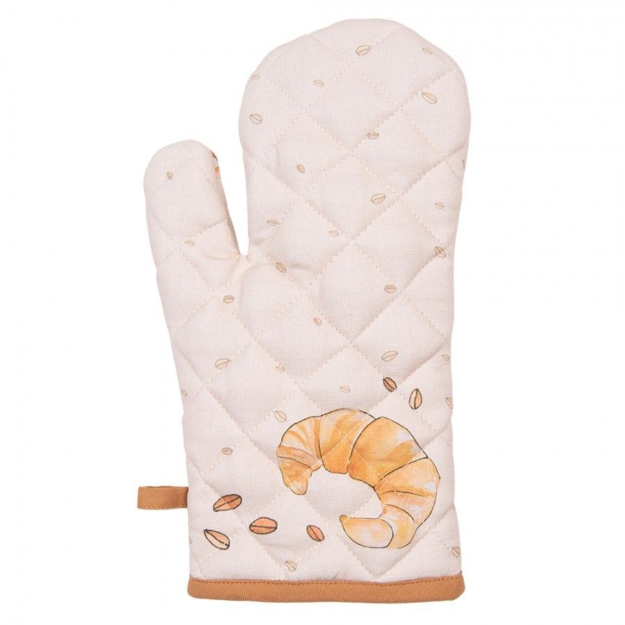 Béžová bavlněná chňapka - rukavice Your Favorite Breakfast - 18*30 cm Clayre & Eef - LaHome - vintage dekorace