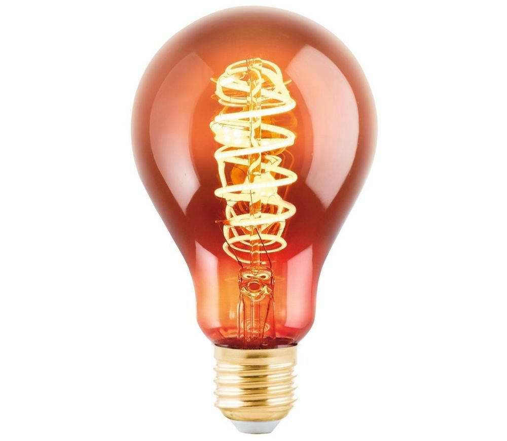 Eglo Stmívatelná filamentová LED žárovka , E27, A75, 4W, 30lm, 2000K, teplá bílá, měděná 110089 -  Svět-svítidel.cz
