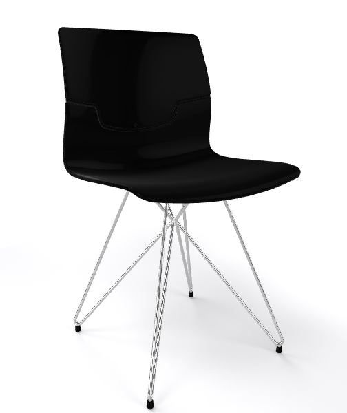 GABER - Židle SLOT FILL TC - černá/chrom - 