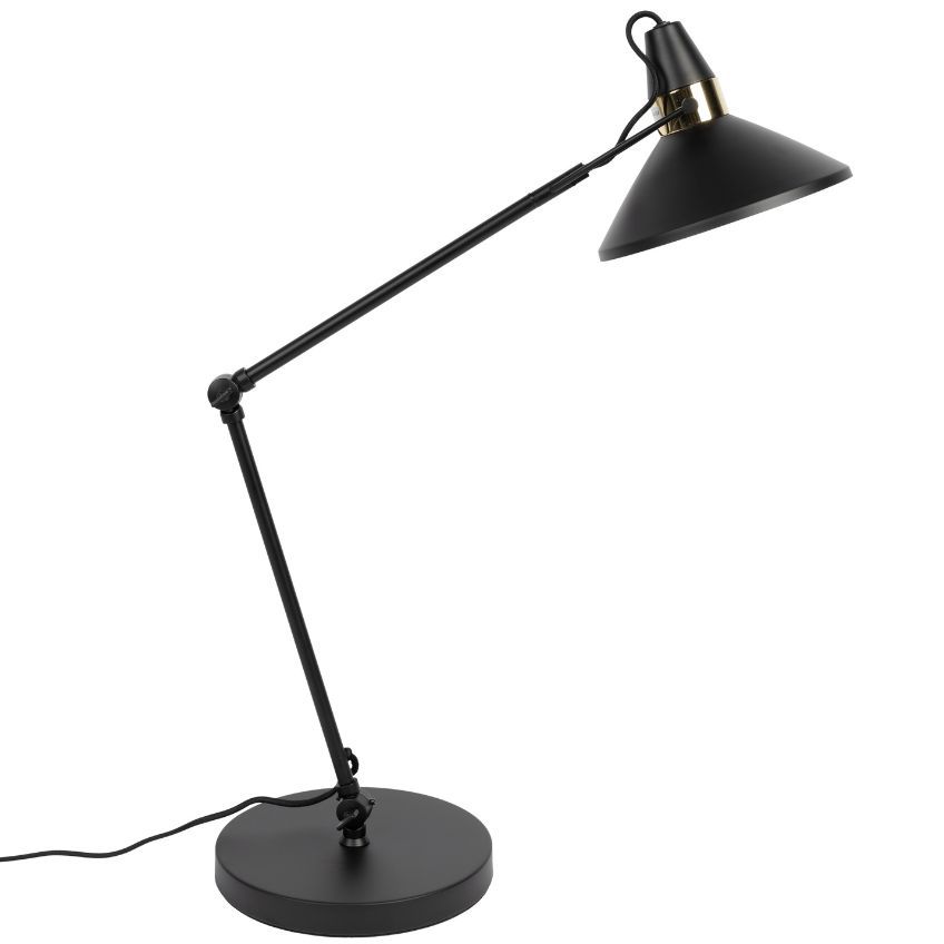 White Label Černá kovová stolní lampa WLL JONA - Designovynabytek.cz