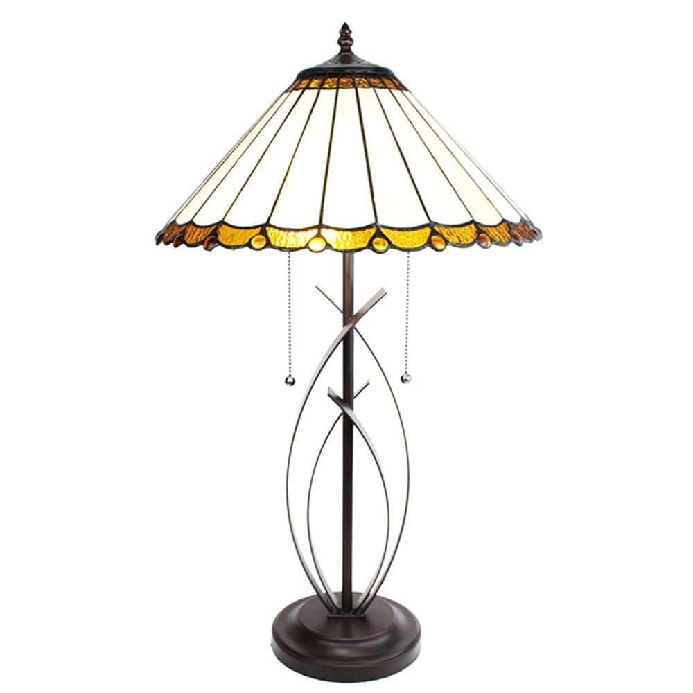 Stolní lampa Tiffany Elegant - 41*69 cm E27/max 2*60W Clayre & Eef - LaHome - vintage dekorace