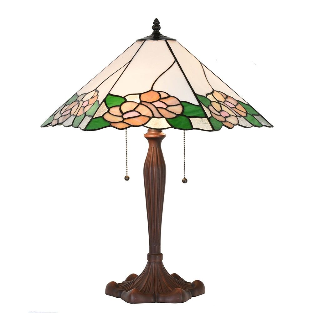 Stolní lampa Tiffany Fae - 44x61x64 cm E27/max 2x60W Clayre & Eef - LaHome - vintage dekorace