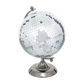 Atmosphera Dekorativní globus, stříbrný, 30 cm