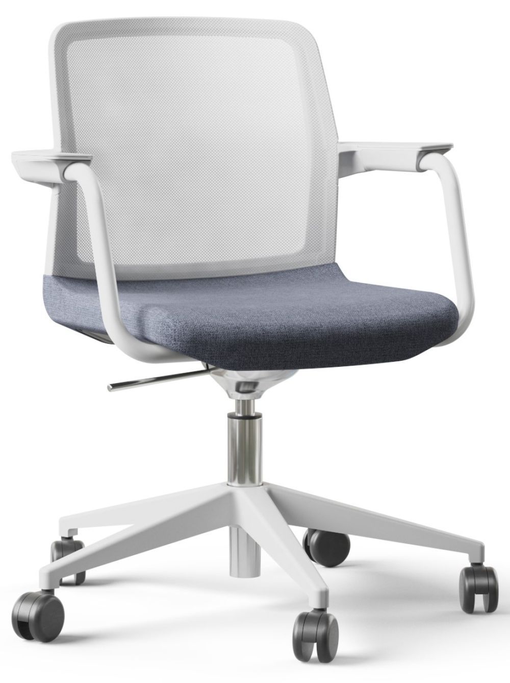 NARBUTAS - Židle WIND SWA614 s lakovanými područkami - bílý opěrák - 