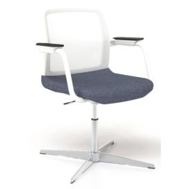 NARBUTAS - Židle WIND SWA534 s lakovanými područkami - bílý opěrák