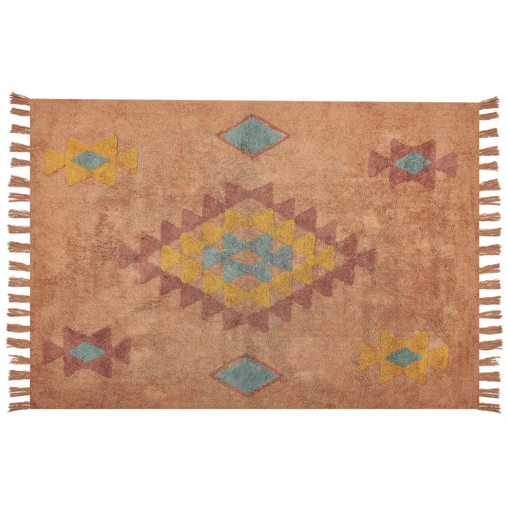 Bavlněný koberec 160 x 230 cm oranžový IGDIR - Beliani.cz
