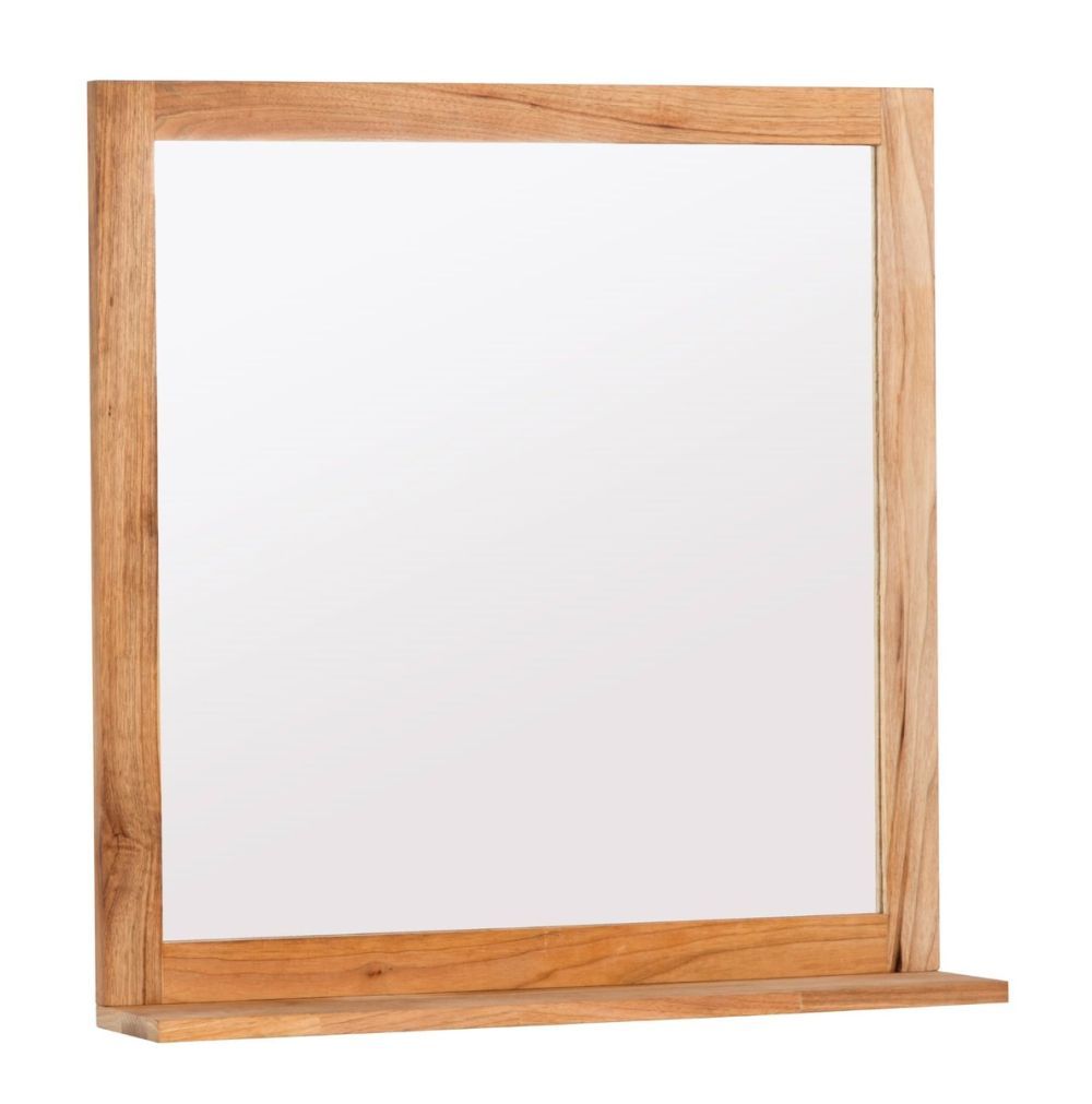 Zrcadlo s poličkou Naturel Home 60x61,5 cm ořech HOMEZRC - Siko - koupelny - kuchyně