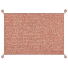 Bavlněný koberec 160 x 230 cm oranžový MUGLA Beliani.cz