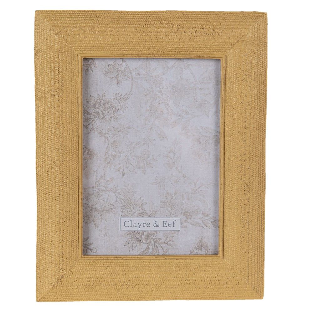 Rezavý antik fotorámeček s plastickým okrajem - 20*2*25 cm / 13*18 cm Clayre & Eef - LaHome - vintage dekorace