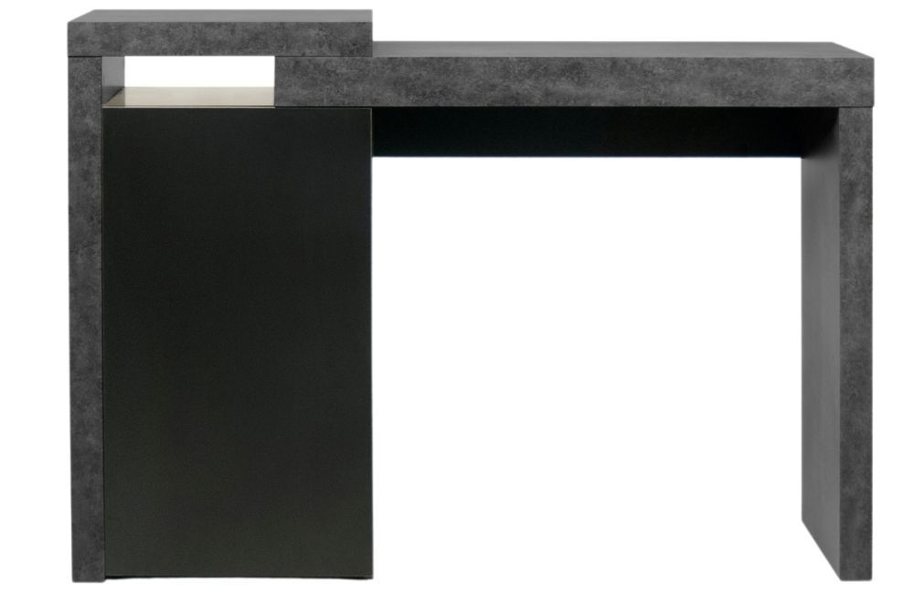 Betonově šedý pracovní stůl TEMAHOME Detroit 119 x 35 cm - Designovynabytek.cz