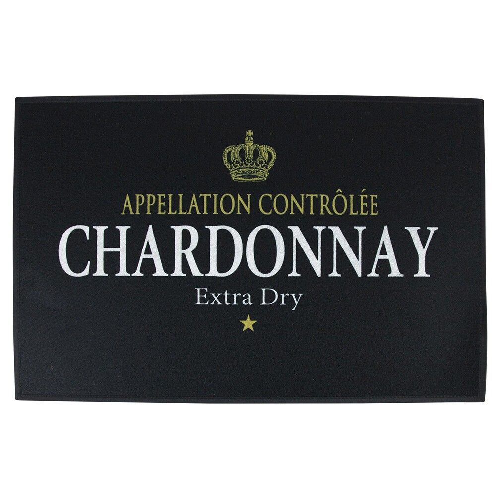 Černá podlahová rohožka Chardonnay wine - 75*50*1cm Mars & More - LaHome - vintage dekorace