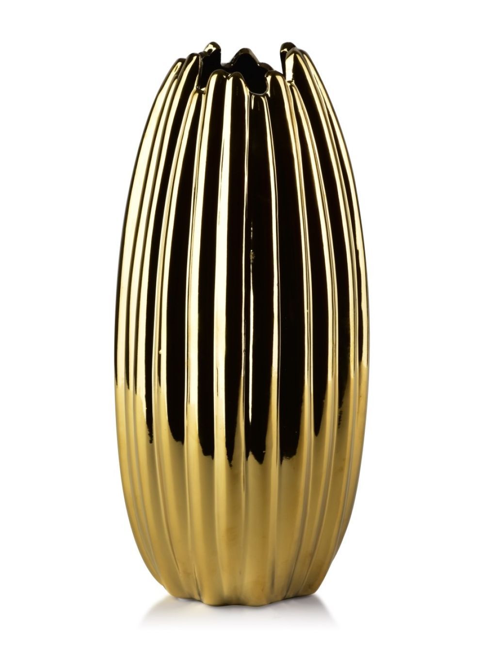 Mondex Keramická váza RORY 29 cm zlatá - Houseland.cz