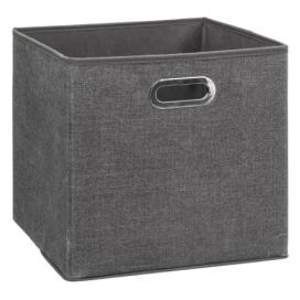 DekorStyle Úložný textilní box 31 cm tmavě šedý