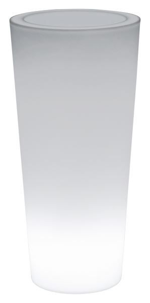 Plust - Svítící květináč ILIE LIGHT, Ø 37 x 75 cm - bílý - 