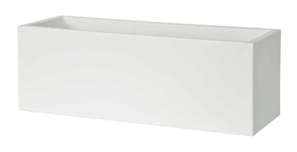 Plust - Květináč MINI KUBE, 50 x 18 cm - bílý - 
