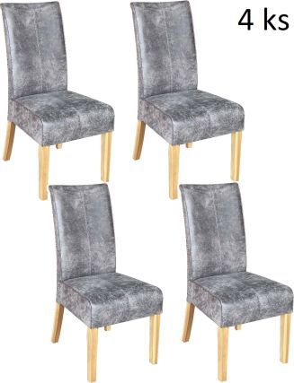 Jídelní židle CHESTER grey - sada 4 kusy - FORLIVING