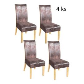 Jídelní židle CHESTER brown - sada 4 kusy