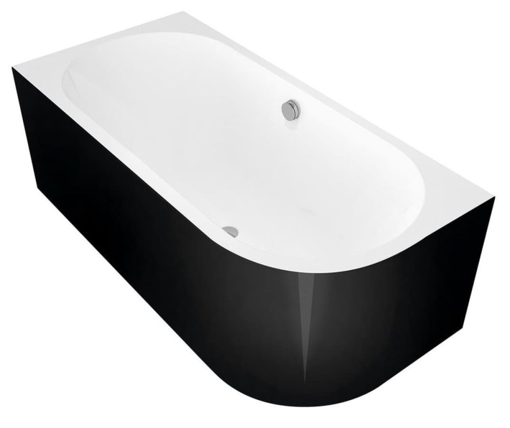 Obdélníková vana Polysan VIVA 180x75 cm akrylát levá černo/bílá 72099MB - Siko - koupelny - kuchyně