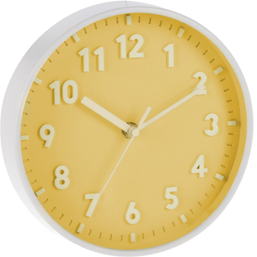 Nástěnné hodiny Silvia žlutá, 20 cm - 4home.cz