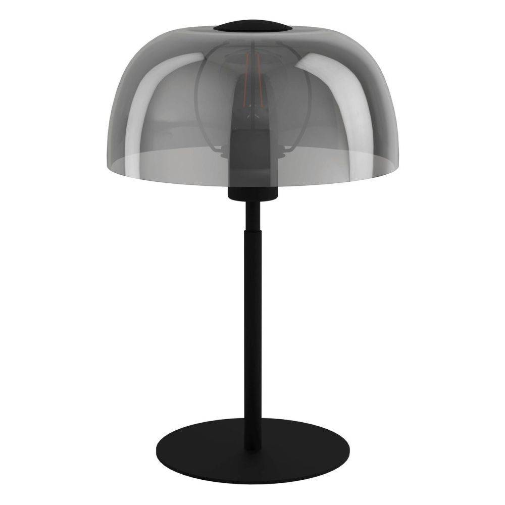 EGLO 900141 SOLO stolní lampa 1xE27 V415mm černá, kouřová - Svítidla FEIM