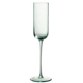 Mentolová sklenička na šampaňské s vroubkováním Ralph - Ø7*26cm / 180ml J-Line by Jolipa