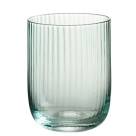 Mentolová sklenička na vodu s vroubkováním Ralph - Ø7*9cm / 260ml J-Line by Jolipa