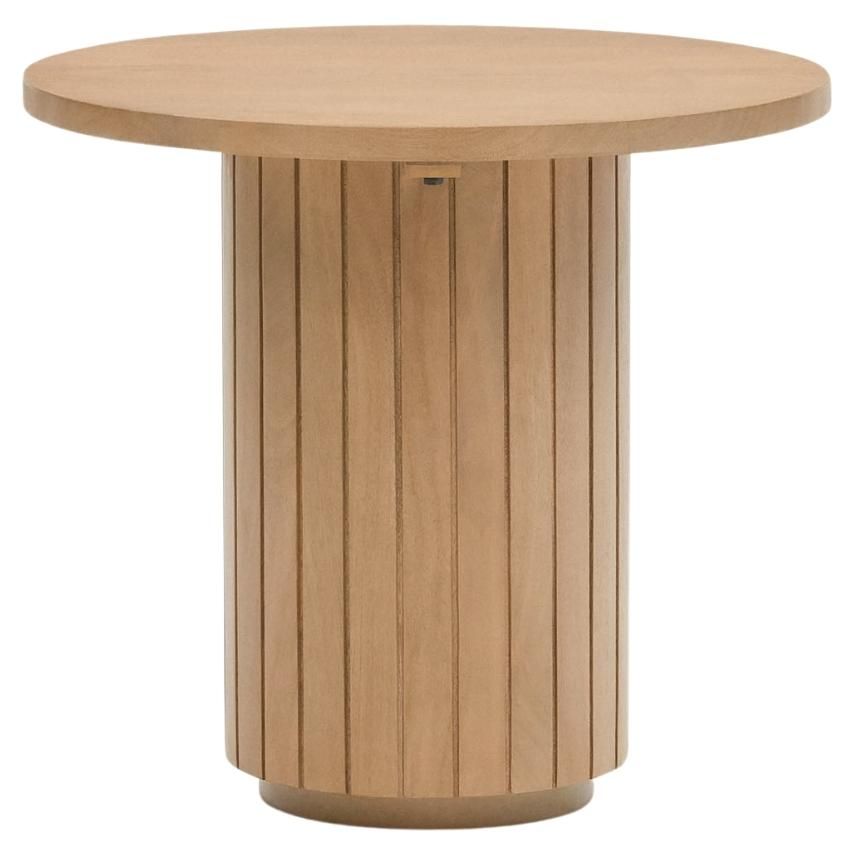 Dřevěný odkládací stolek Kave Home Licia Ø 60 cm - Designovynabytek.cz