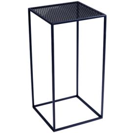 Nordic Design Černý kovový odkládací stolek Trixom 30 x 30 cm