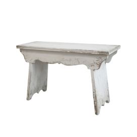 Bílá antik dřevěná stolička Old French - 80*38*48cm Chic Antique