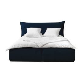 Modrá čalouněná dvoulůžková postel s úložným prostorem s roštem 180x200 cm Jade – Bobochic Paris