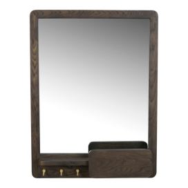 Nástěnné zrcadlo s poličkou  s dřevěným rámem 45x60 cm Inverness - Rowico