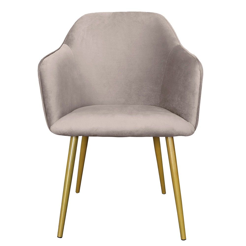 Šedá jídelní židle se zlatými nohami Gilda - 58*56*83 cm Clayre & Eef - LaHome - vintage dekorace