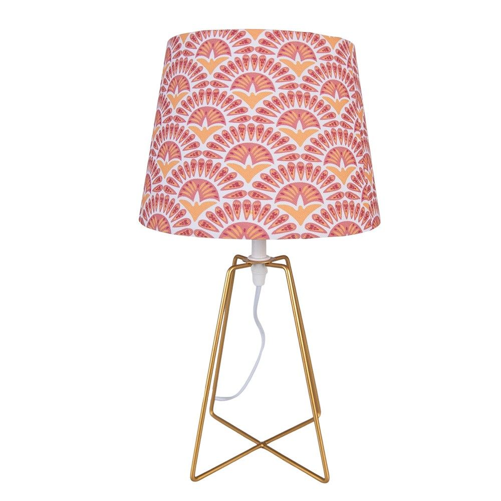 Stolní lampa s barevným vintage stínidlem Viléy - Ø 20*35 cm E27/ 1*60W Clayre & Eef - LaHome - vintage dekorace