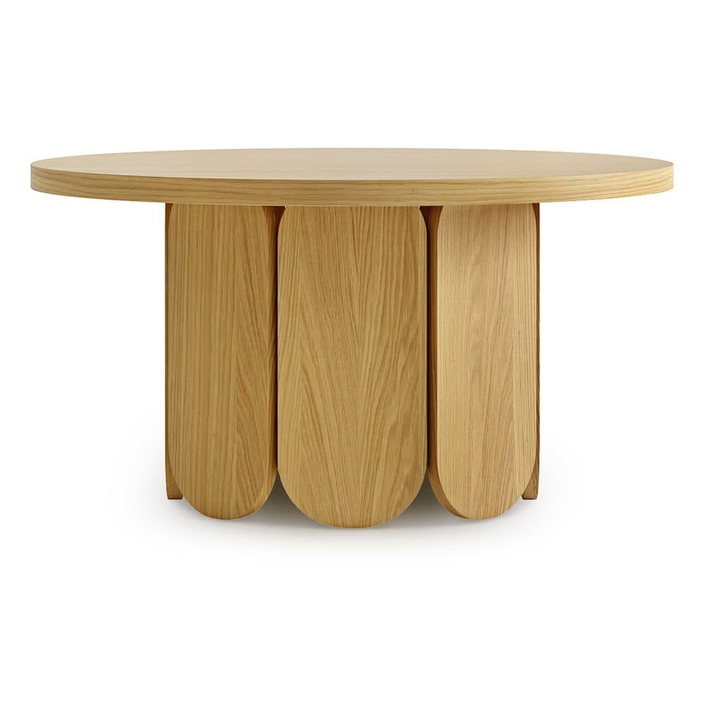 Kulatý konferenční stolek s deskou v dubovém dekoru v přírodní barvě 78x78 cm Soft – Woodman - Bonami.cz