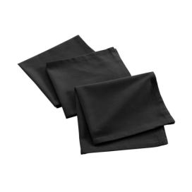Douceur d\'intérieur Bavlněné ubrousky MISTRAL, recyklovaná bavlna, 3 ks, černý