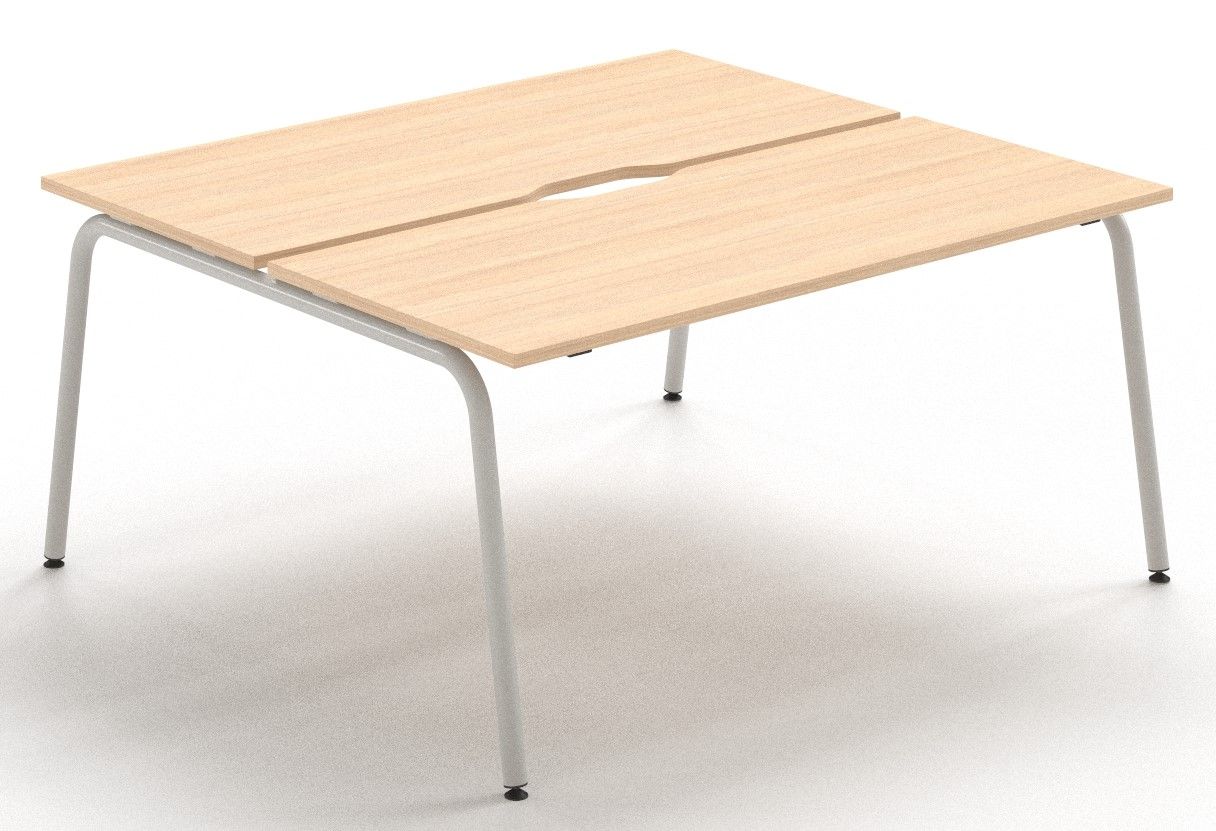 NARBUTAS - Dvoumístný pracovní stůl ROUND 160x164 s posuvnou deskou - 