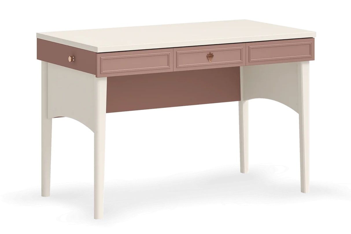 Psací stůl Beauty - béžová/růžová - Nábytek Harmonia s.r.o.