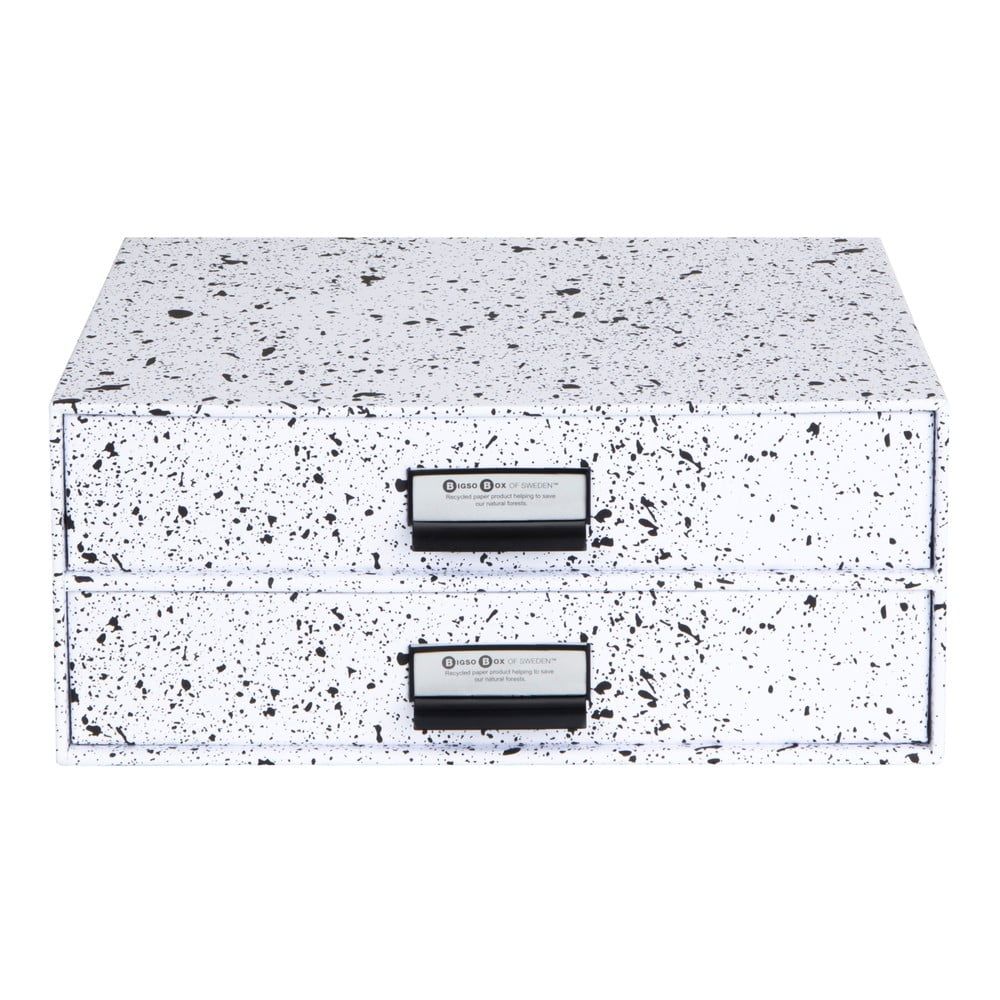 Černo-bílý zásuvkový box se 2 šuplíky Bigso Box of Sweden Birger - Bonami.cz